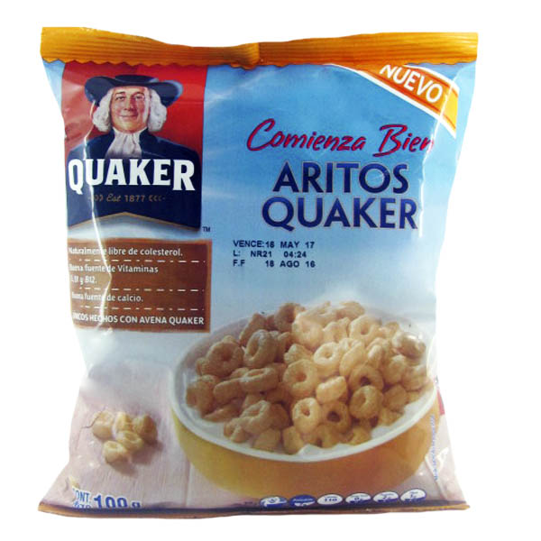 Aritos Quaker Bolsa 100Gr