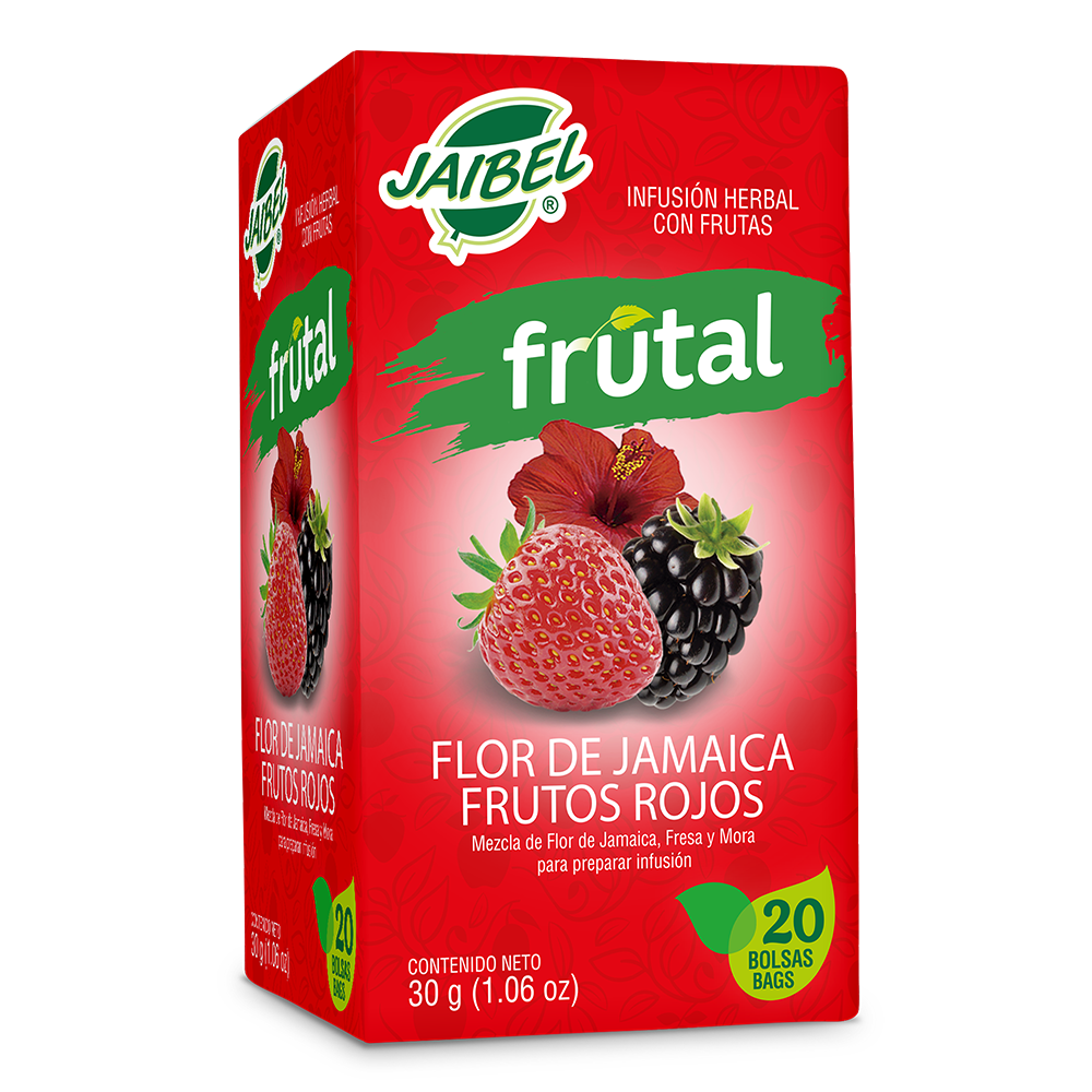Aromatica Jaibel Frutos Rojos Flor Jamaica 20 Unidades 30Gr