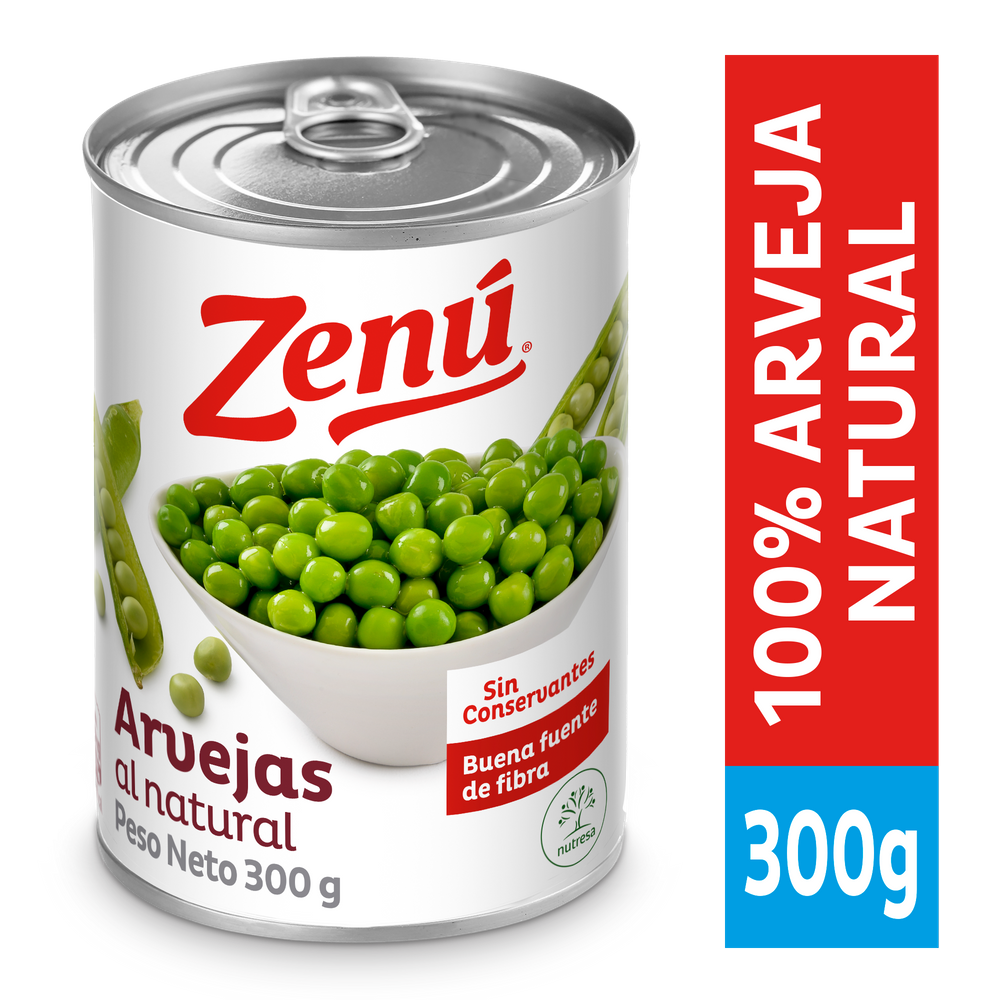 Arvejas Al Natural Zenu Lata 300Gr