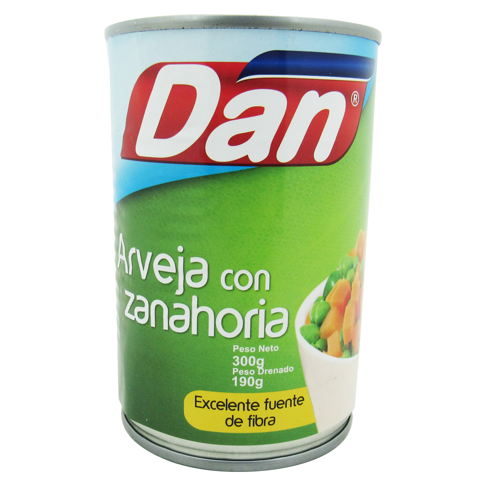 Arvejas Con Zanahoria Dan Lata 300Gr
