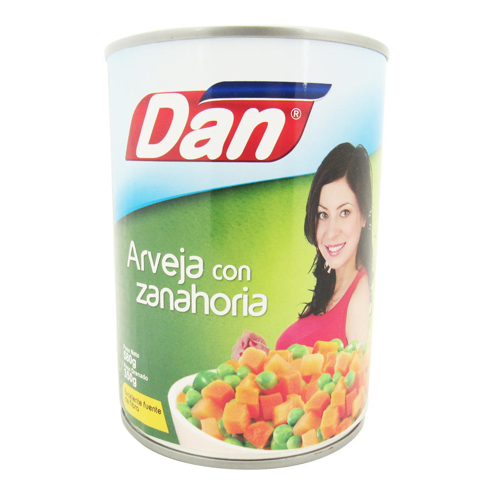 Arvejas Con Zanahoria Dan Lata 580Gr