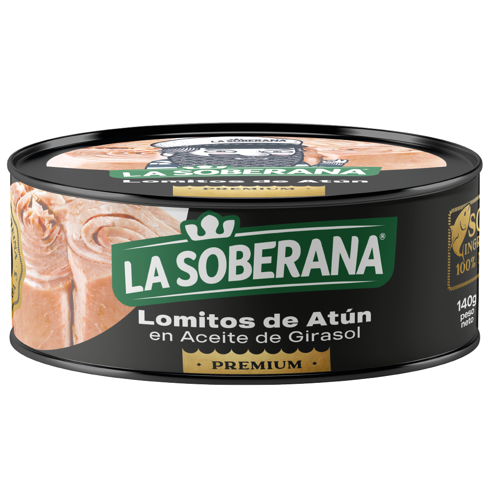 Lomitos De Atún La Soberana Aceite Girasol Premium 140Gr