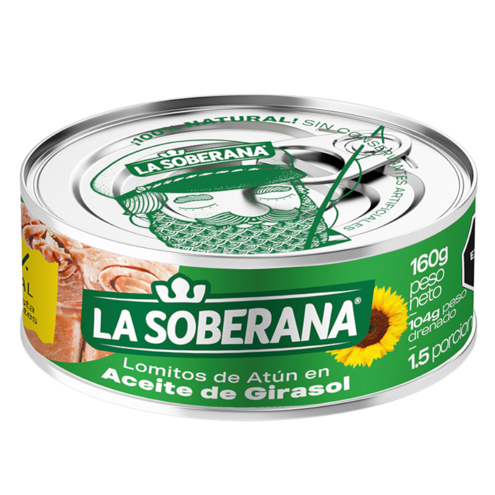 Lomitos De Atún La Soberana Aceite Girasol 160Gr