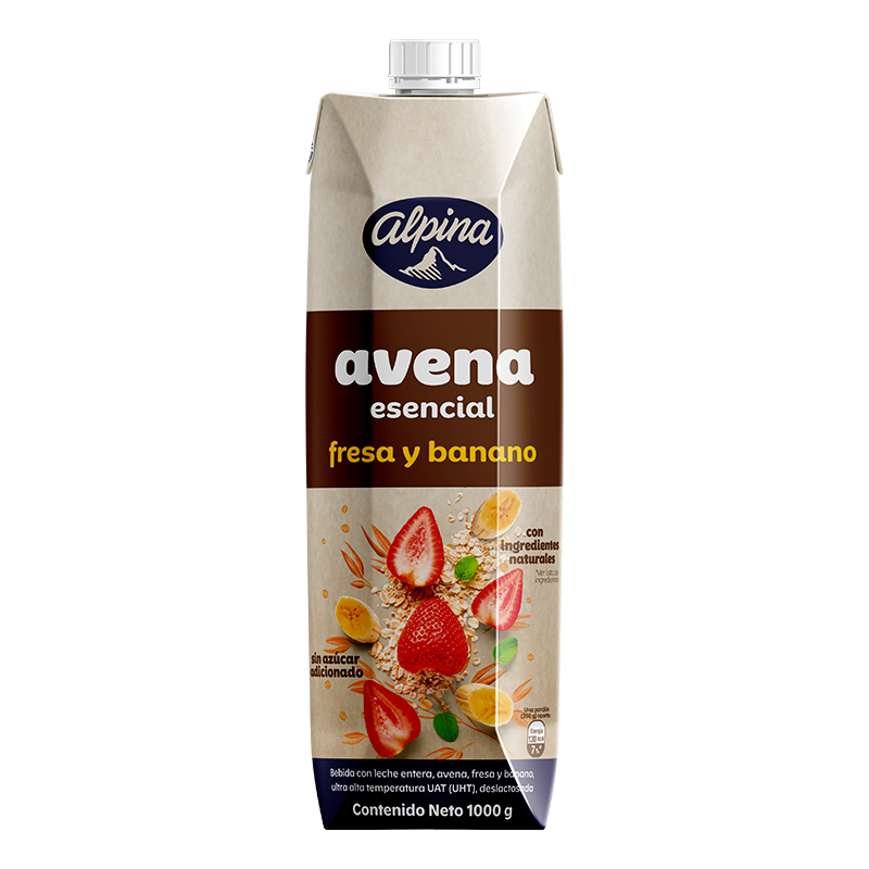 Avena Alpina  Esencial Fresa Y Banano 1000Ml