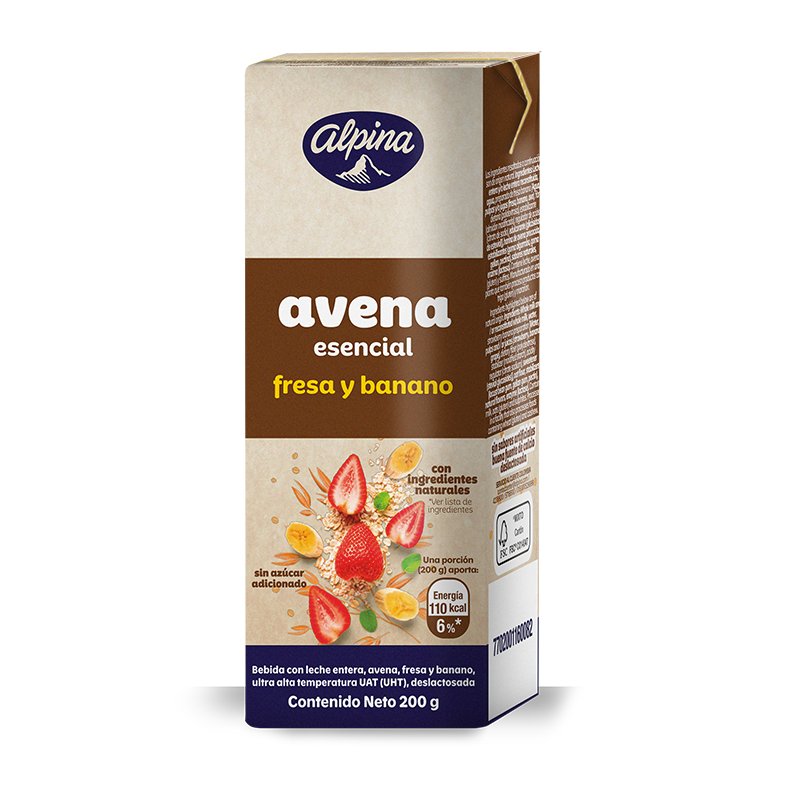 Avena Alpina  Esencial Fresa Y Banano 200Gr