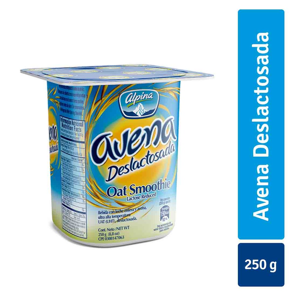 Avena Alpina Deslactosada Vaso 250Gr