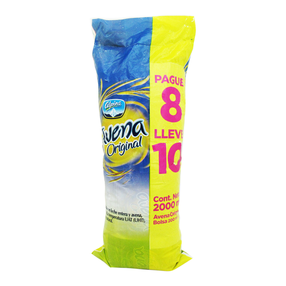Avena Alpina Original Bolsa 200Ml Pague 8 Lleve 10 Unidades