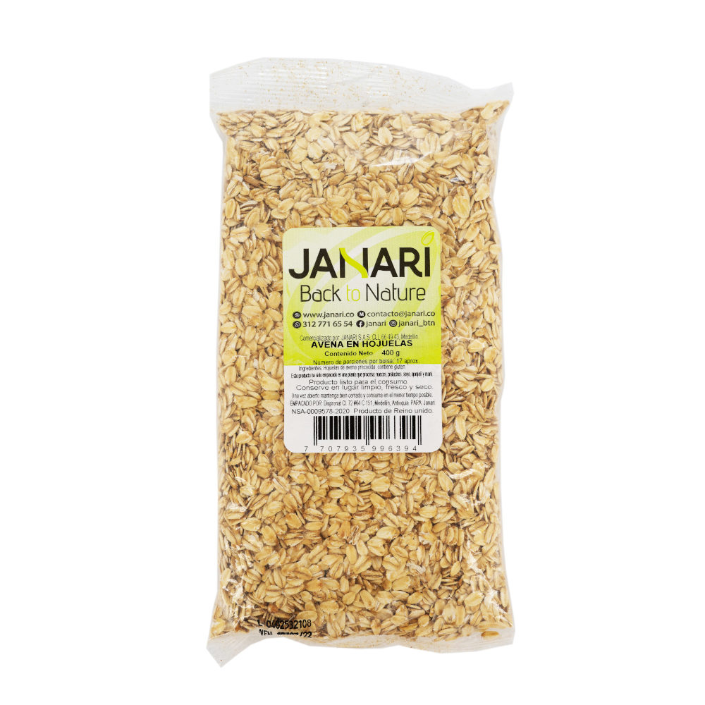 Avena Janari En Hojuelas Bolsa 400Gr