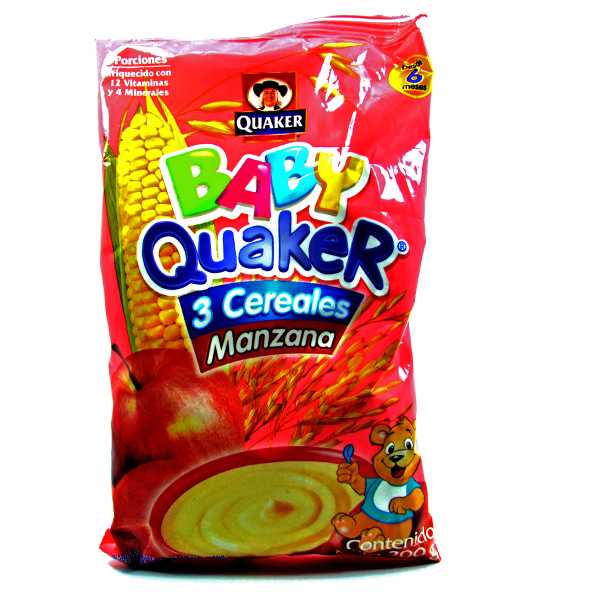 Baby Quaker 3 Cereales Manzana 200Gr