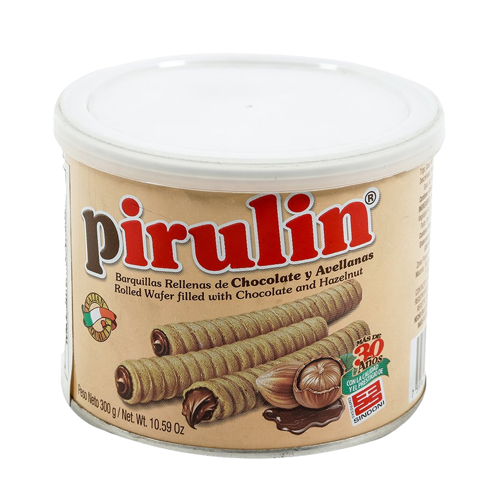 Barquillos Pirulin Chocolate Avellana Tarro 300Gr