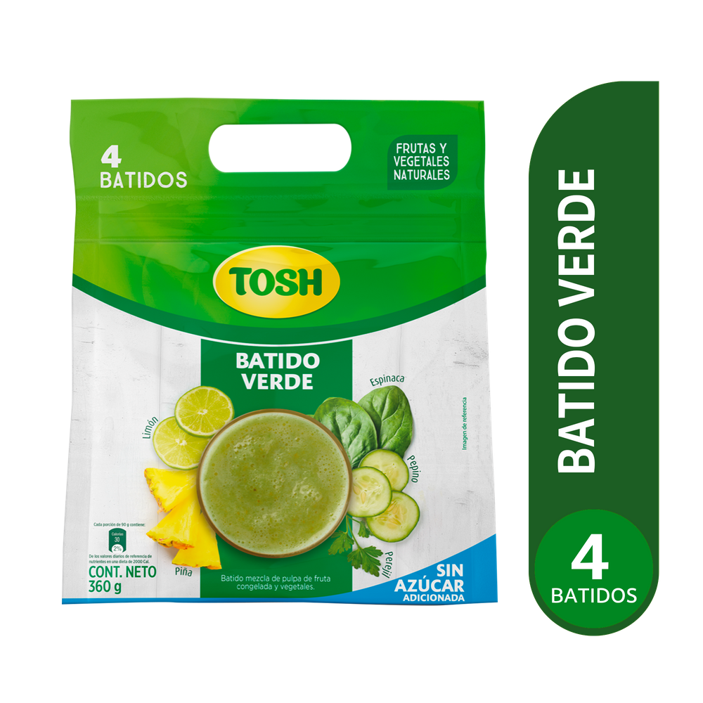 Batido Tosh Verde  4 Unidades 360Gr