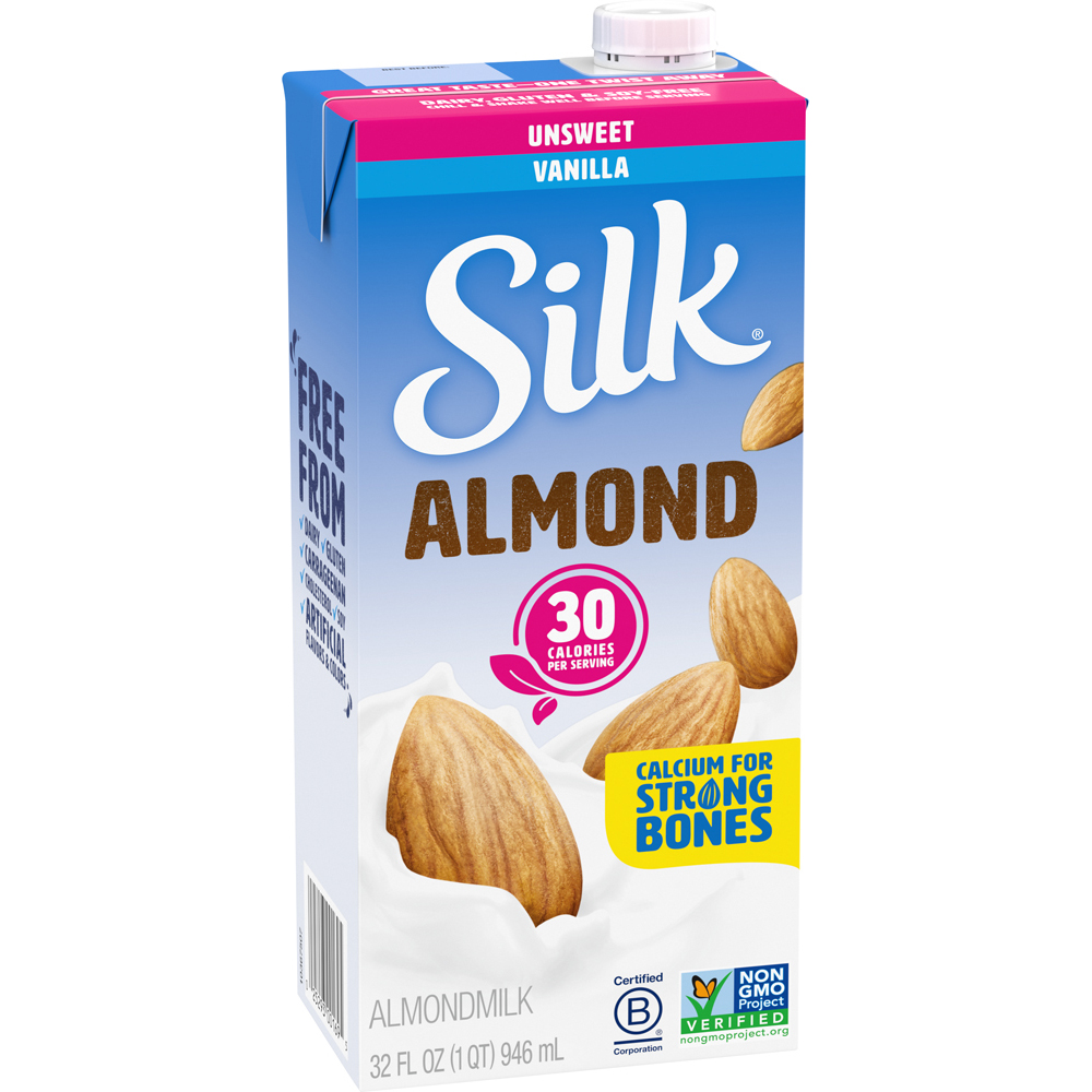 Bebida  Almendras Silk Vainilla Sin Azúcar Tetrapak 946Ml