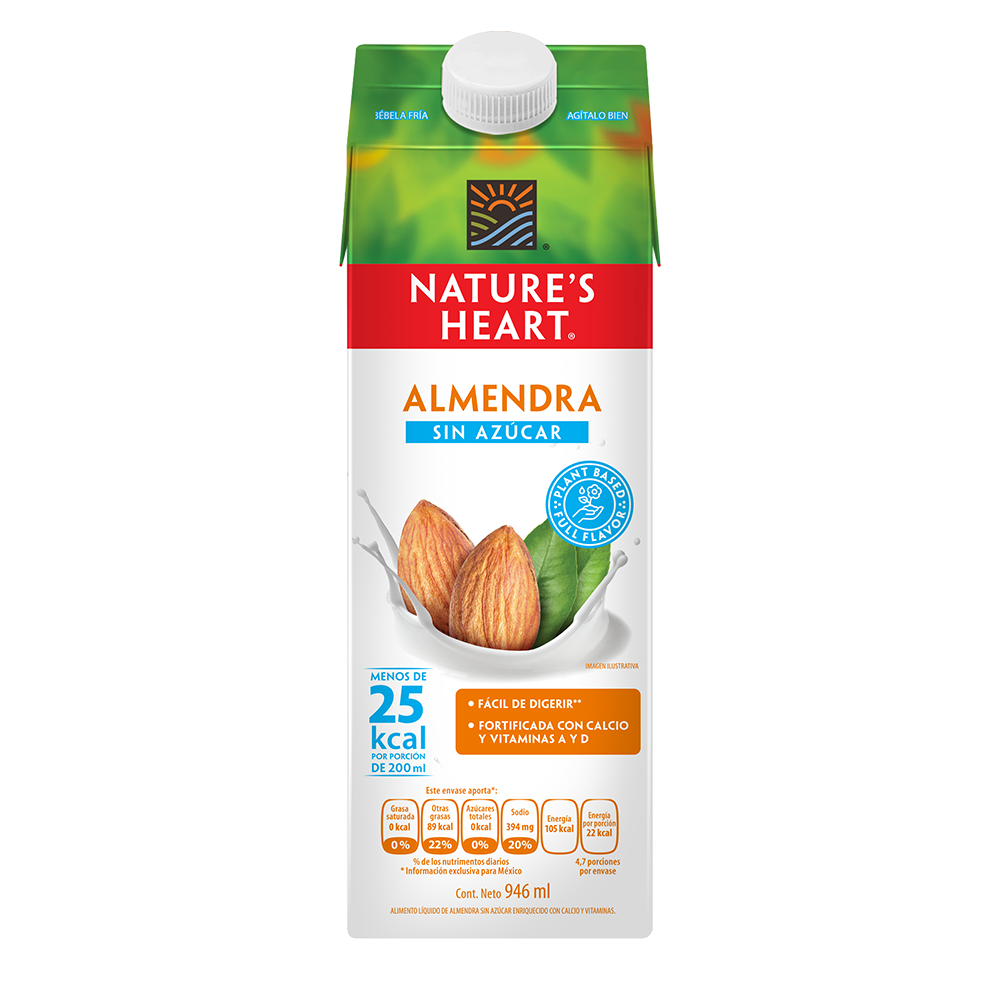 Bebida De Almendra Nature's Heart  Sin Azúcar 946Ml