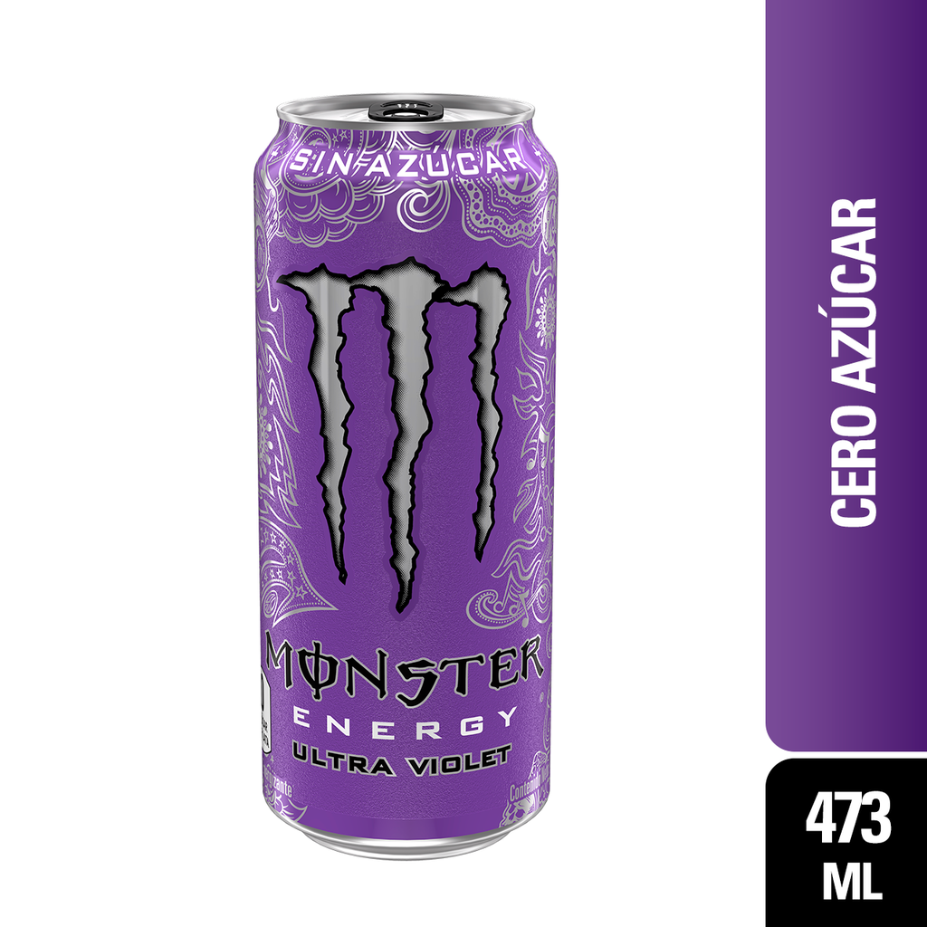 Bebida Energizante Monster Violet Zero Lata 473Ml