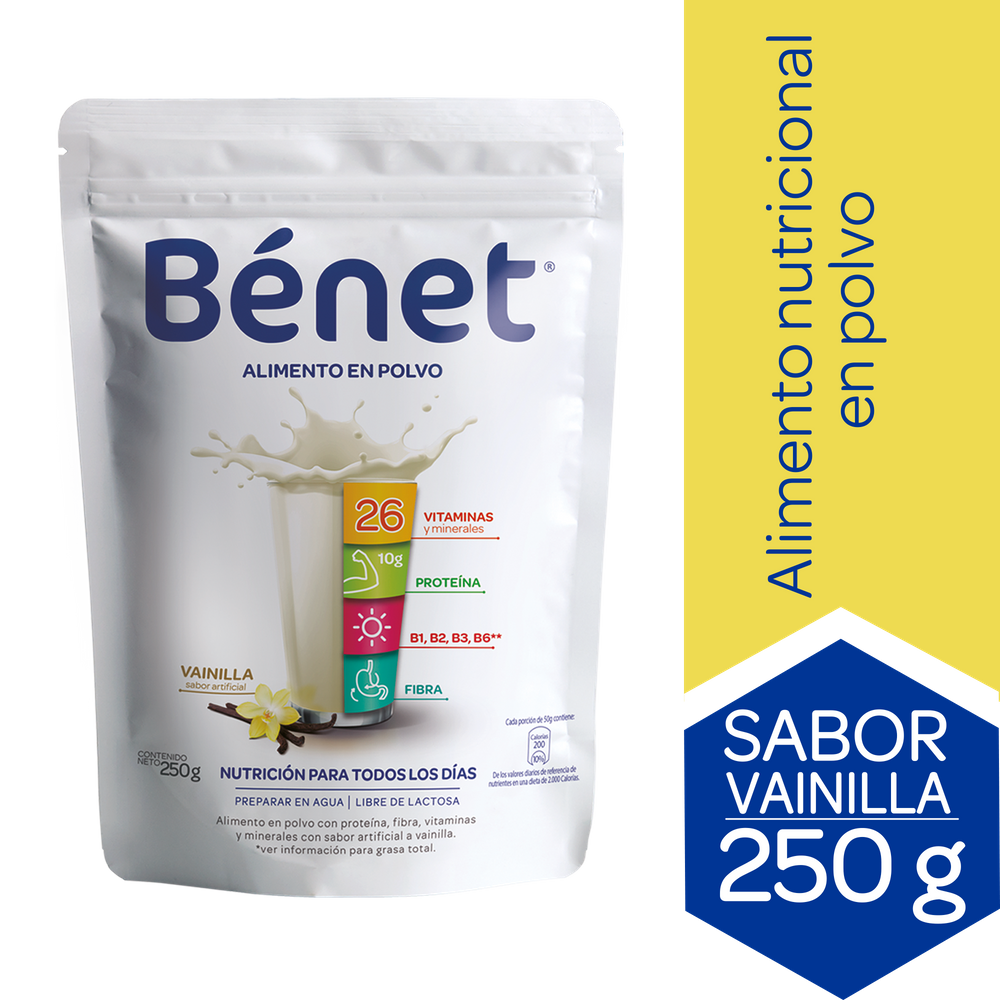 Bebida Polvo Benet Vainilla Doypak 250Gr