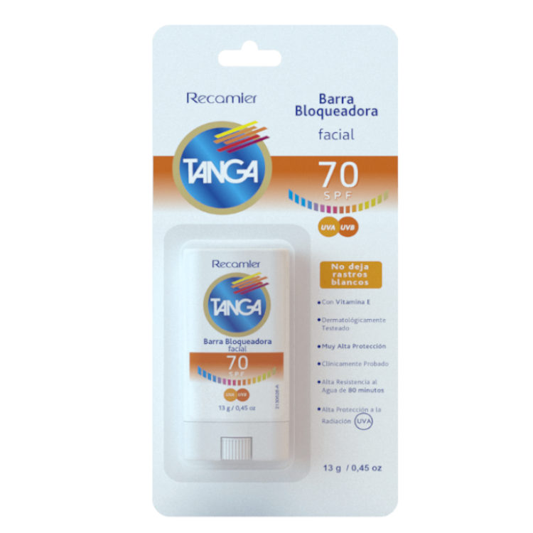 Bloqueador Facial Tanga Barra Spf 70 13Gr