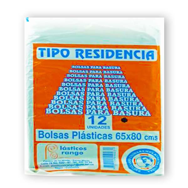 Bolsa Basura Negra Plásticos Arango Residencia  65X80 12 Unidades