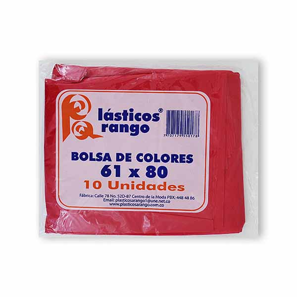 Bolsa Basura Plásticos Arango Colores 61X80 10 Unidades