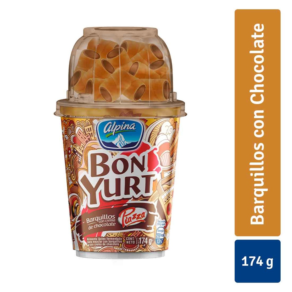 Bonyurt Con Barquillos Piazza 174Gr