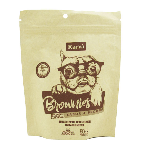 Brownies Kanú Perros Sin Chocolate 80Gr