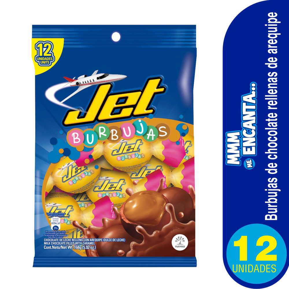 Burbujas Jet 12 Unidades 168Gr