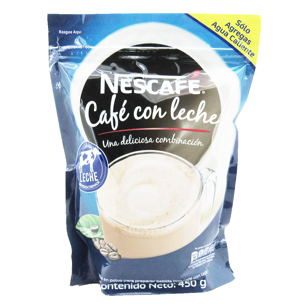 Cafe Con Leche Nescafe Instantáneo Bolsa 450Gr