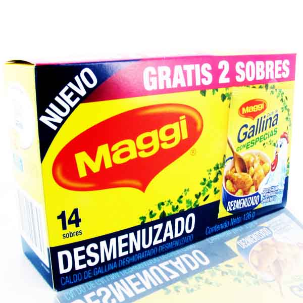 Caldo Gallina Maggi Especias Desmenuzado 9Gr Pague 12 Lleve 14