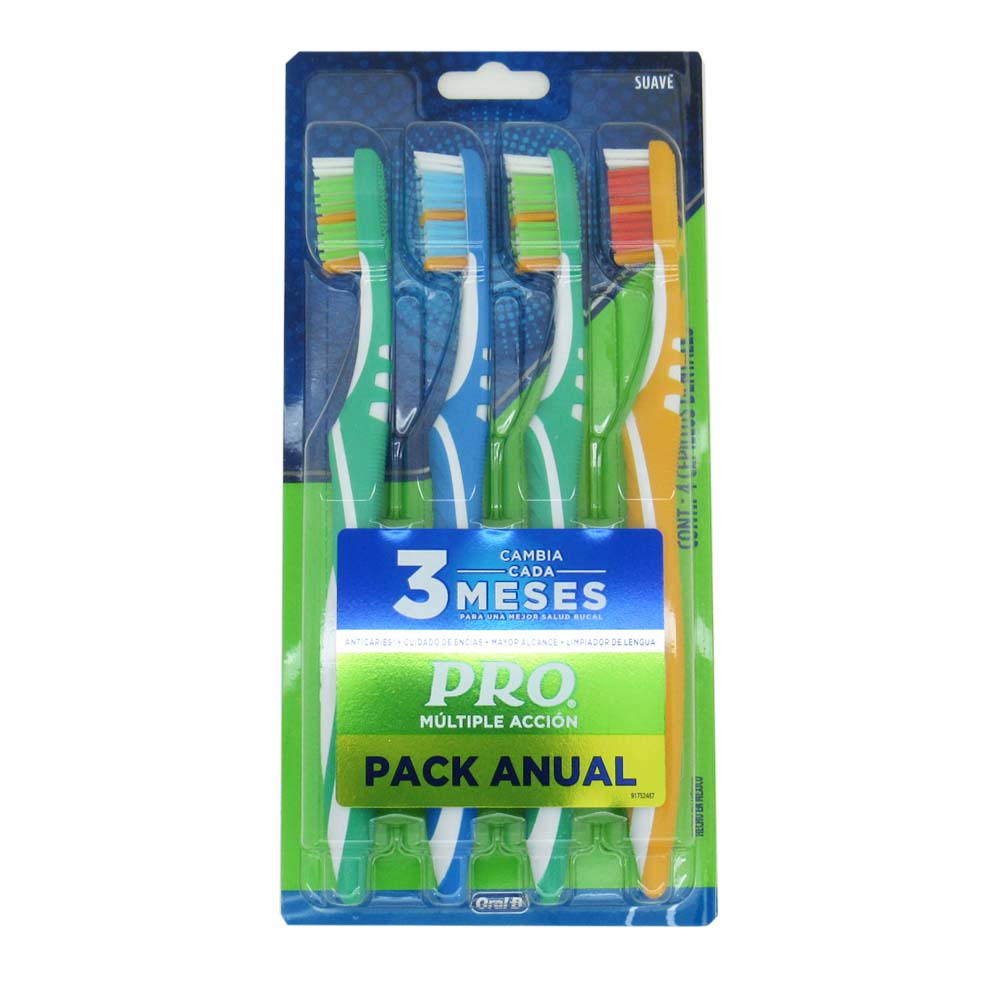 Cepillo Dental Pro Multiple Accion 4 Unidades