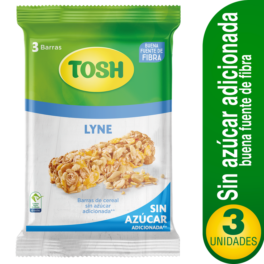Cereal Barra Tosh Lyne 3 Unidades 69Gr