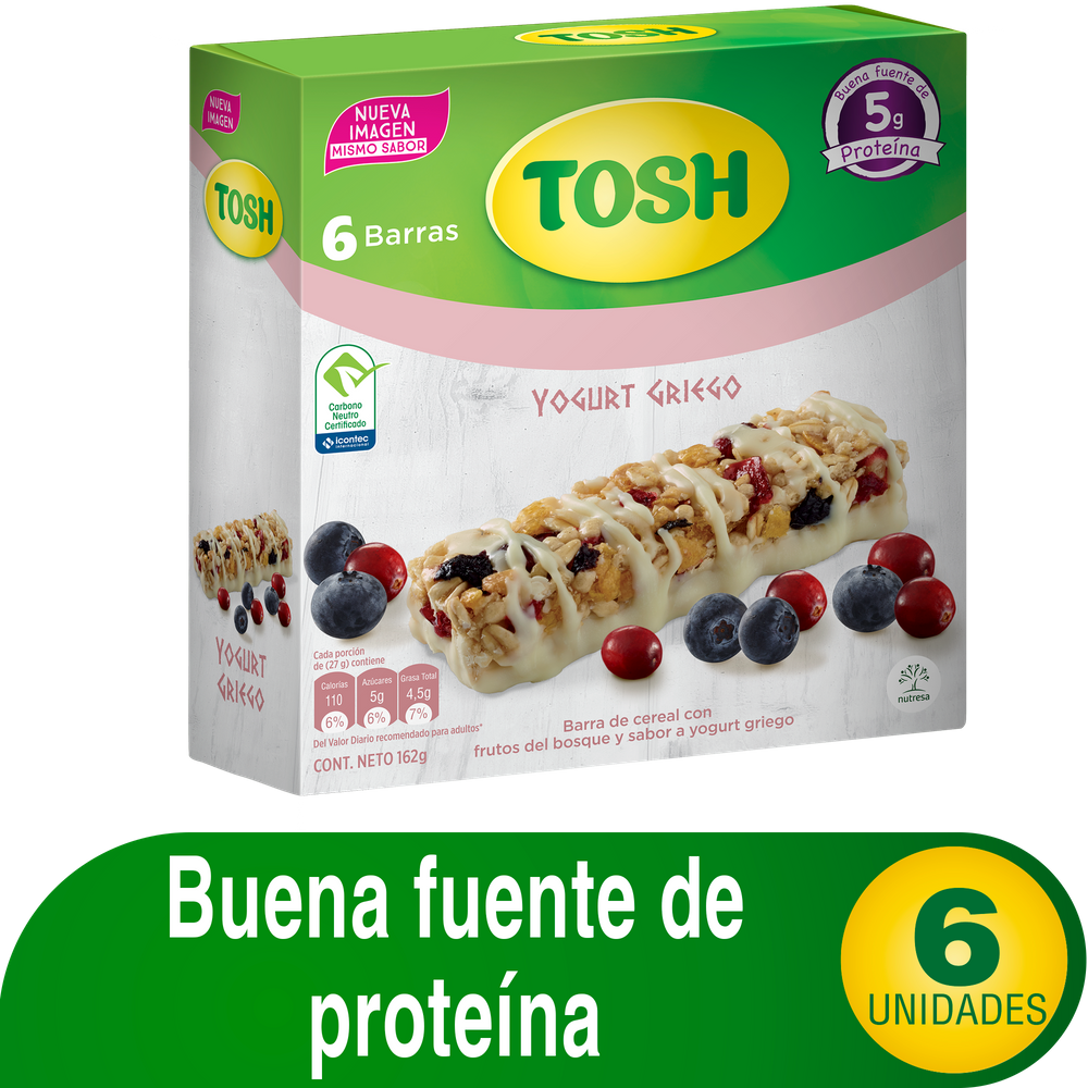 Cereal Barra Tosh Yogurt 162Gr