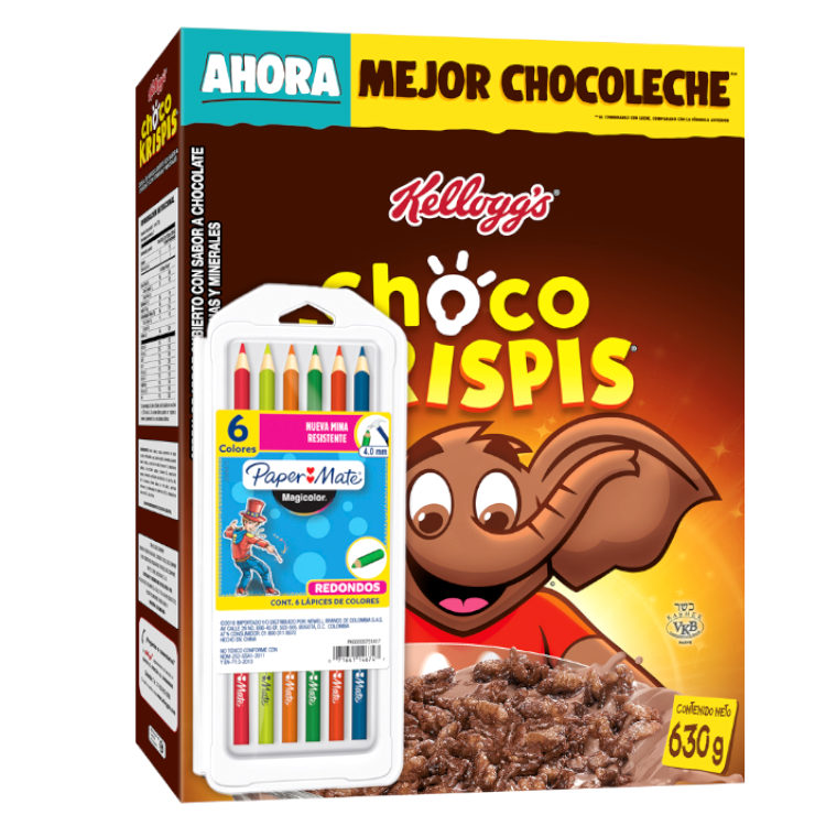 Cereal Chocokrispis Kellogg's  630Gr Gratis Colores
