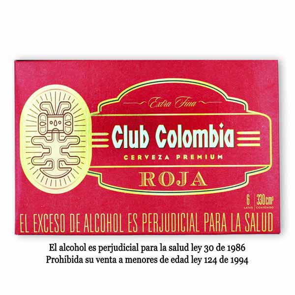 Cerveza Club Colombia Roja Lata 330Cc 6 Unidades