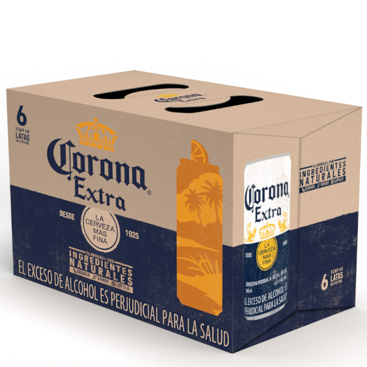 Cerveza Corona Lata 269Ml 6 Unidades