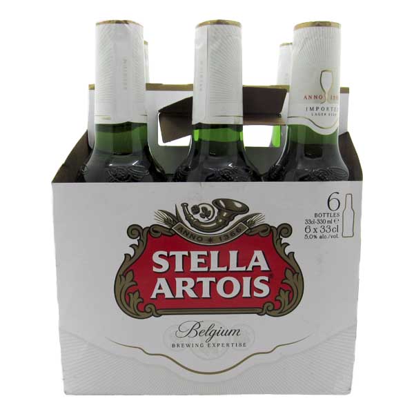 Cerveza Stella Artois Botella 6 Unidades 1980Cc