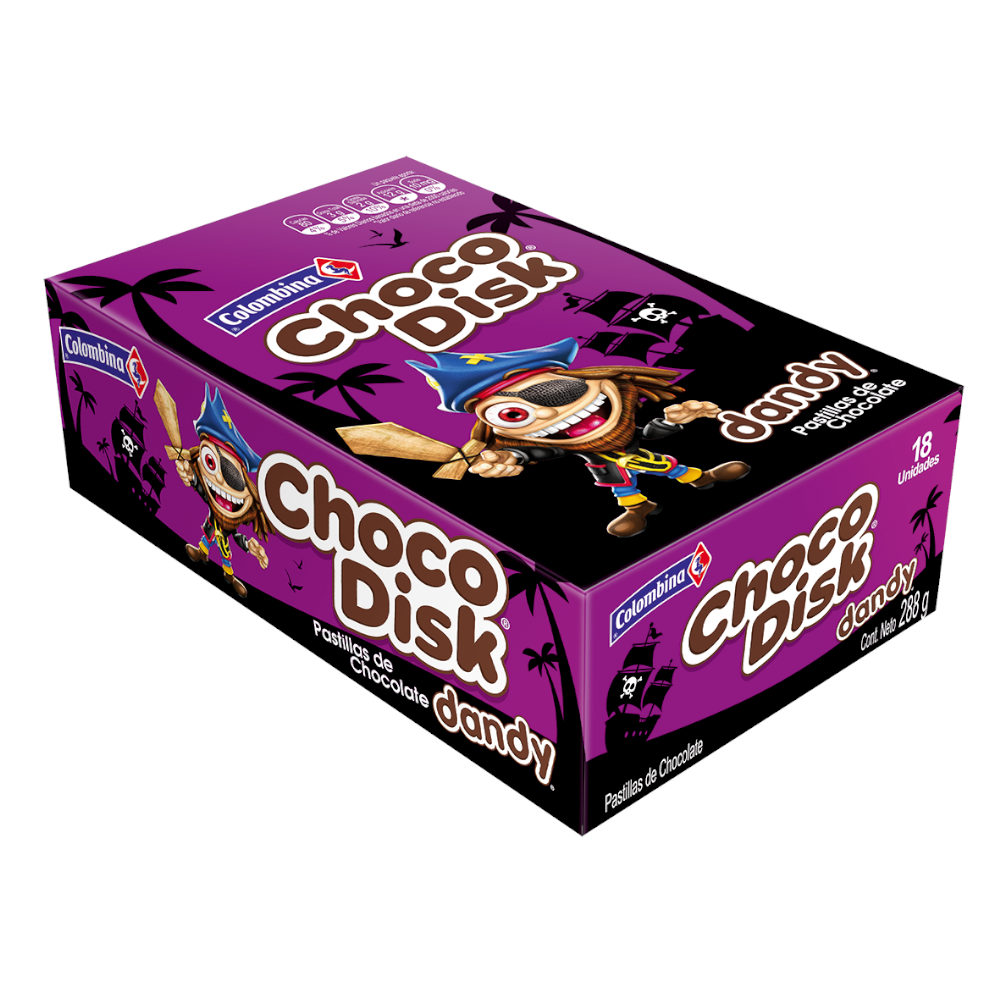 Choco Disk Dandy 18 Unidades 288Gr