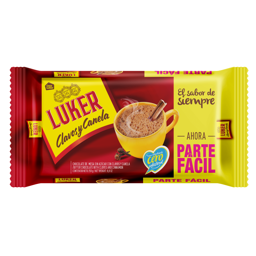 Chocolate Luker Clavos Y Canela 250Gr