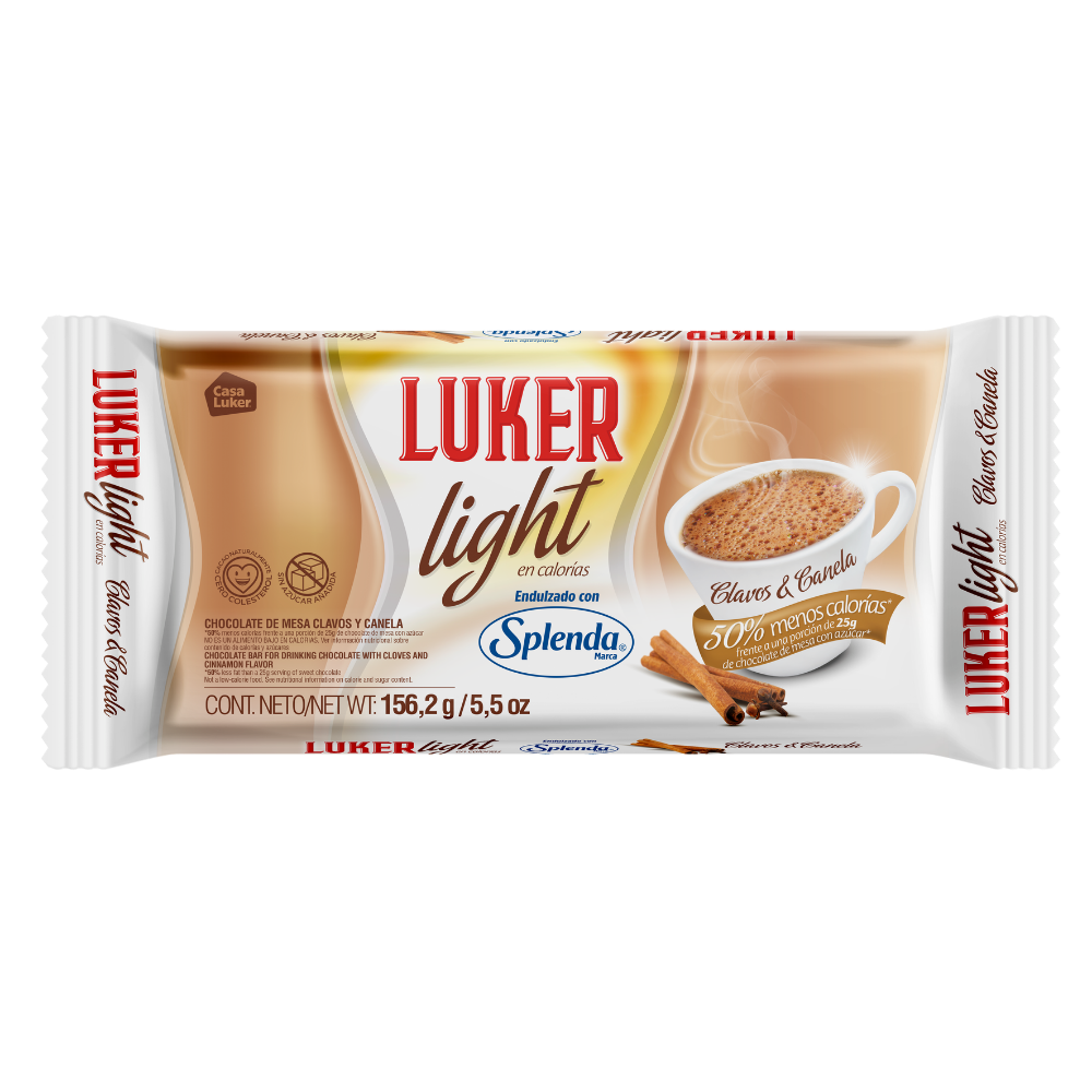 Chocolate Luker Light Con Clavos Y Canela Pasta 156.2Gr