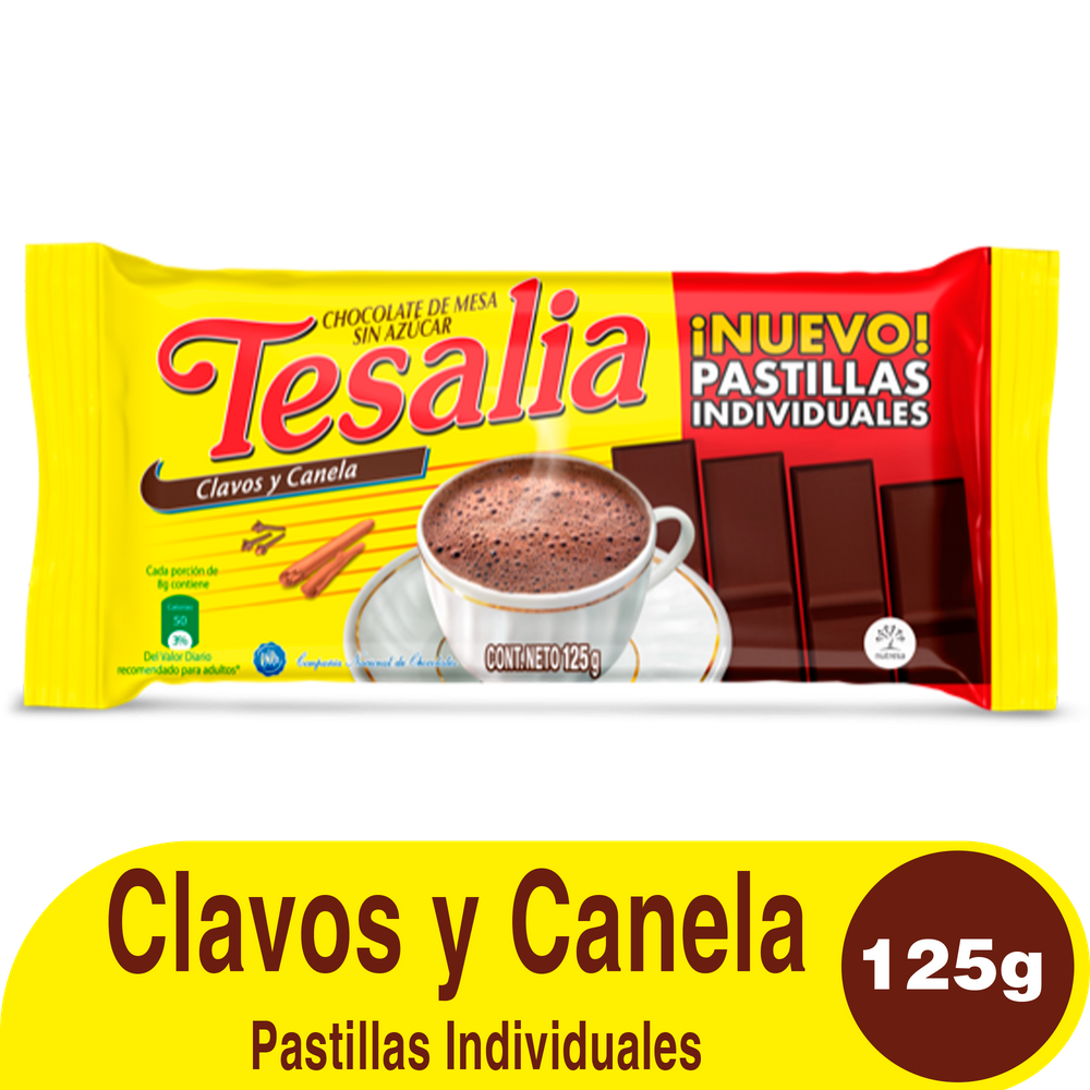 Chocolate Tesalia Clavos Y Canela 125Gr