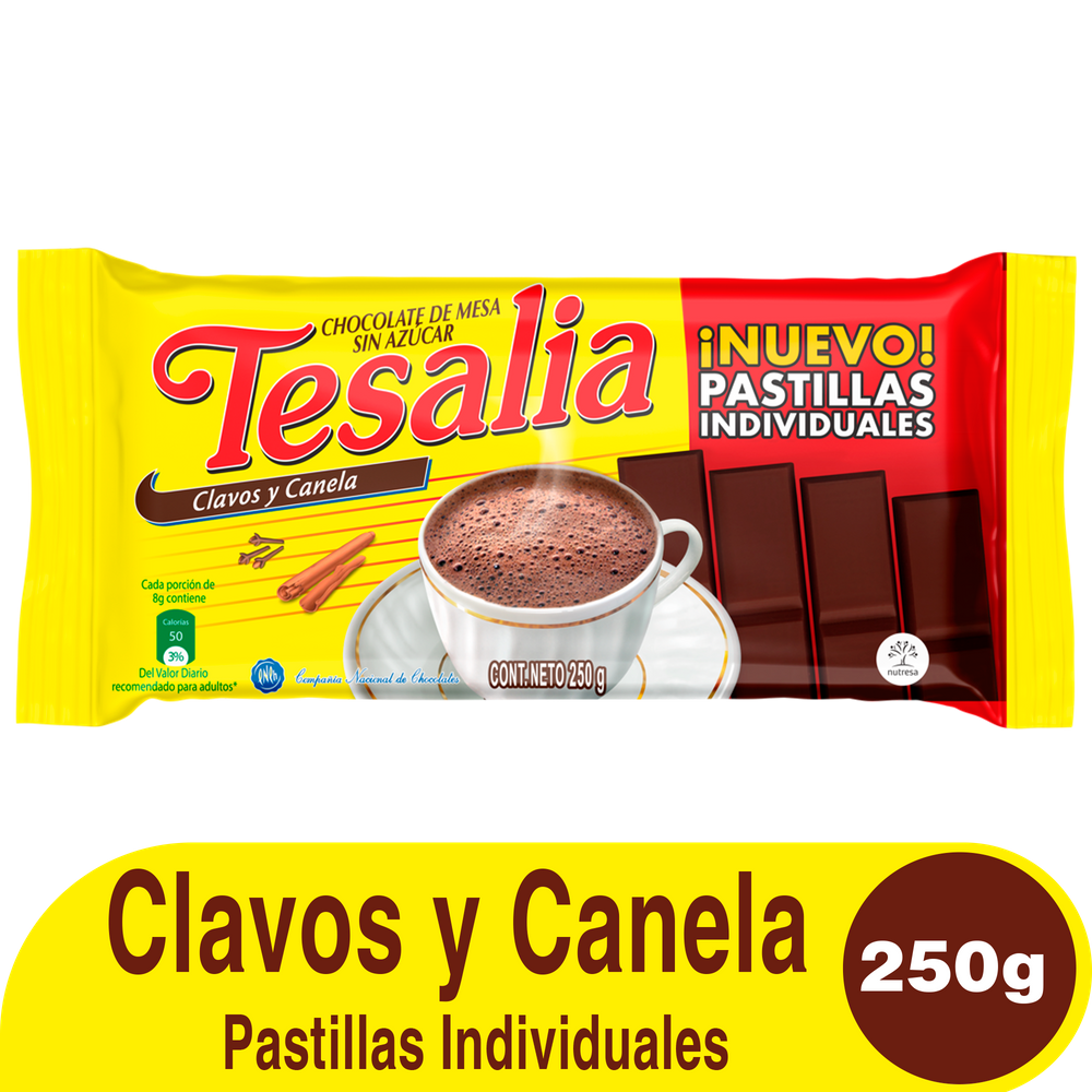 Chocolate Tesalia Clavos Y Canela 250Gr