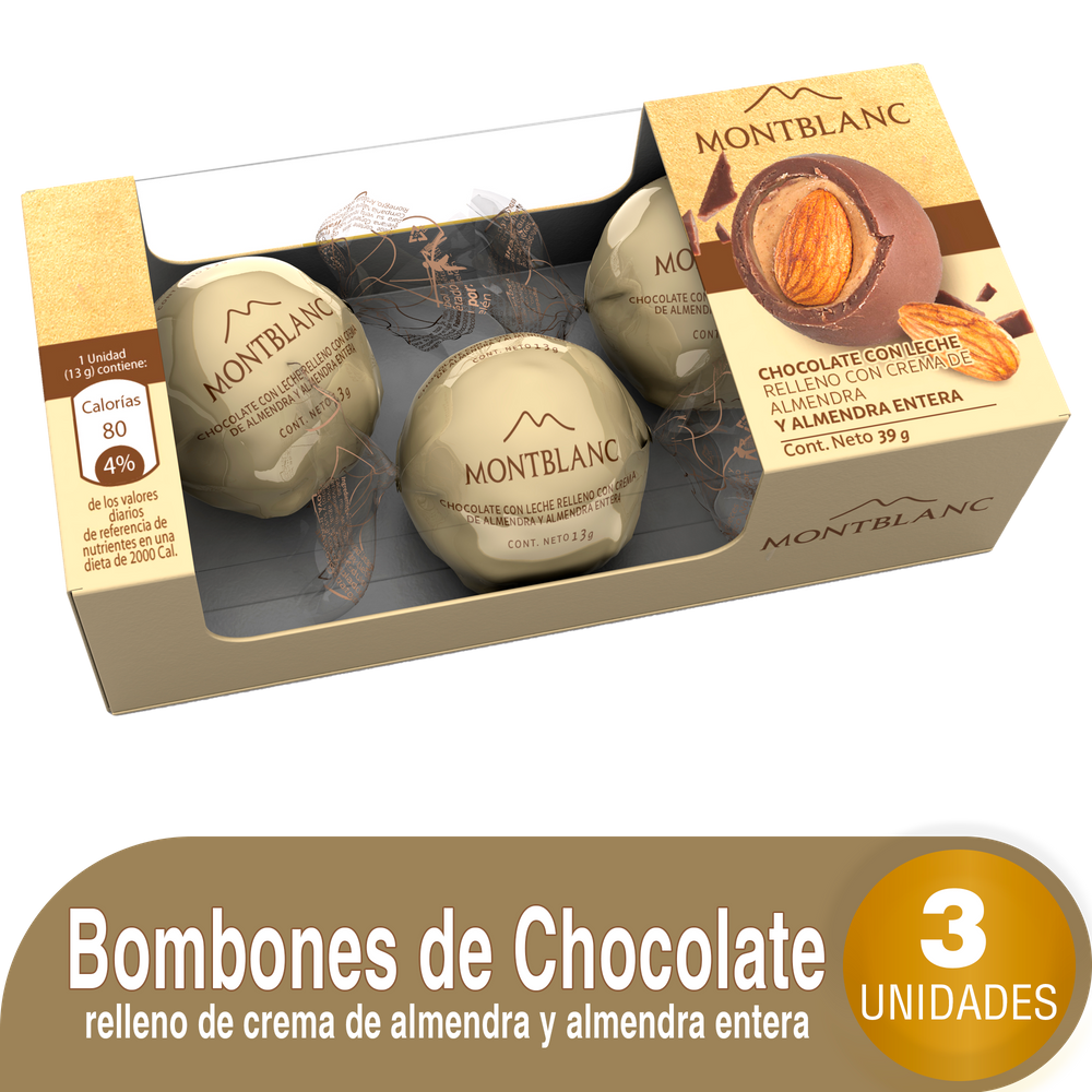 Chocolates Montblanc Surtidos Estuche 3 Unidades 39Gr
