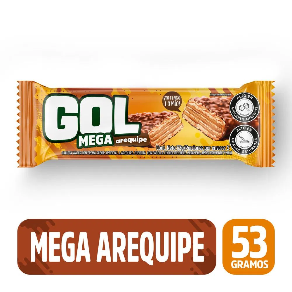 Chocolatina Gol Mega Arequipe 53Gr