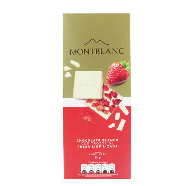 Chocolatina Montblanc Fresa 80Gr