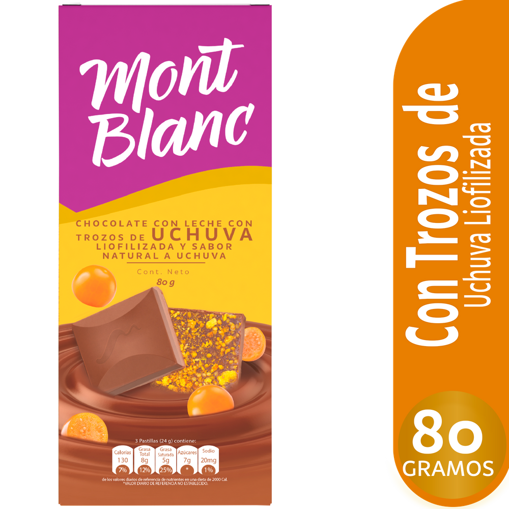 Chocolatina Montblanc Uchuva 80Gr