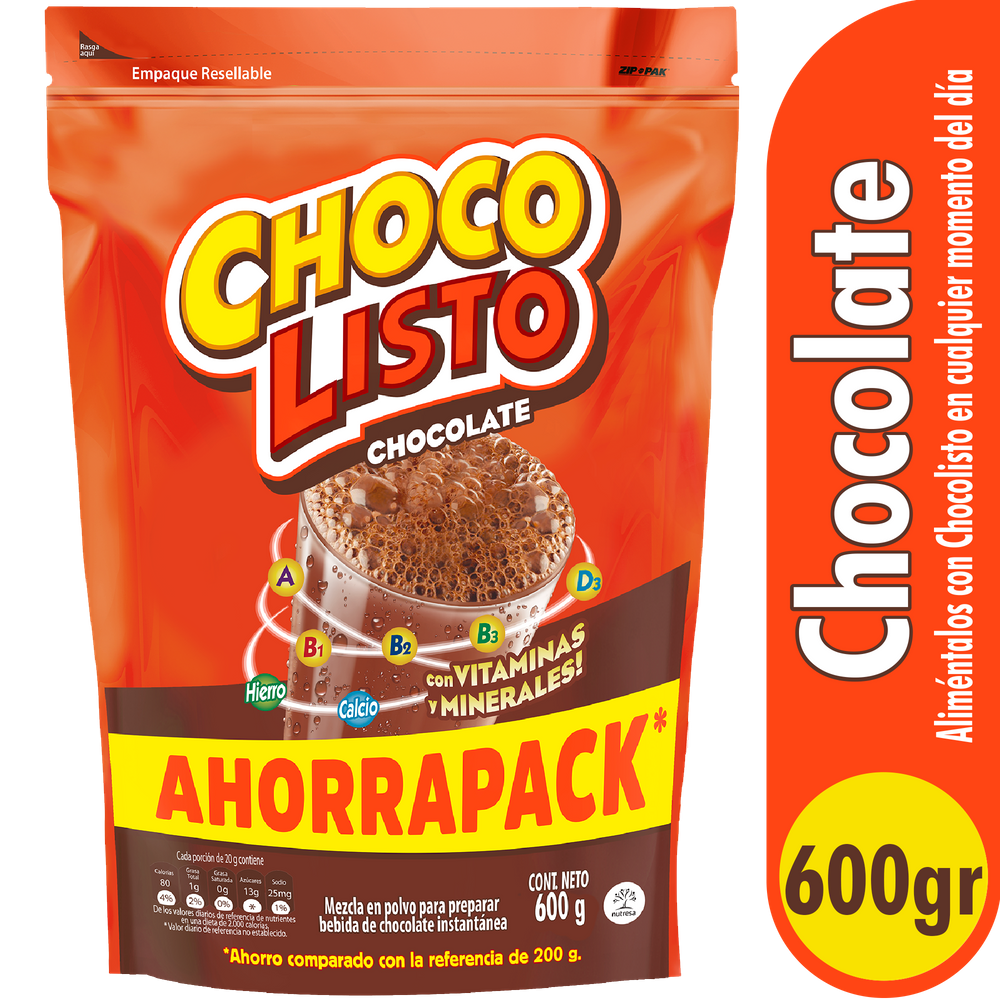 Chocolisto Chocolate Ahorrapack Bolsa 600Gr