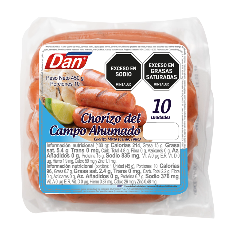 Chorizo Cerdo Dan 450Gr