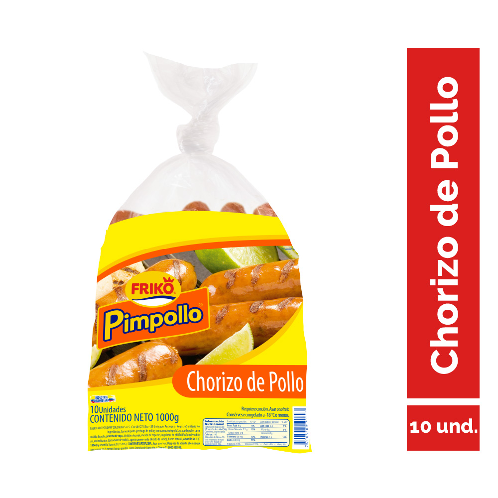 Chorizo Pollo Pimpollo 1000Gr
