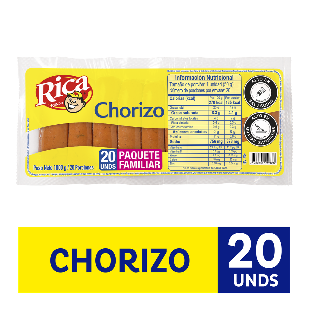 Chorizo Rica 1000Gr