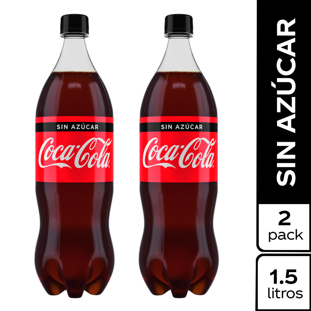 Coca Cola Sin Azúcar 1500Ml 2 Unidades Combo Ahorro