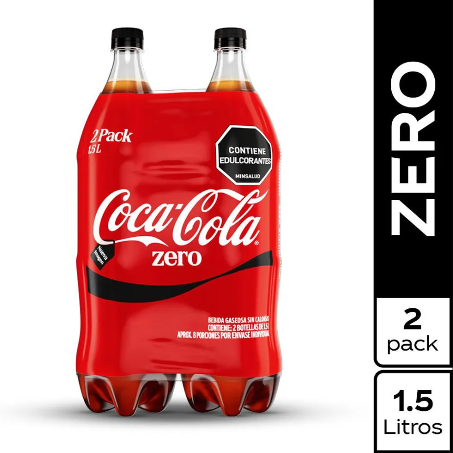 Coca Cola Zero 1.5L 2 Unidades