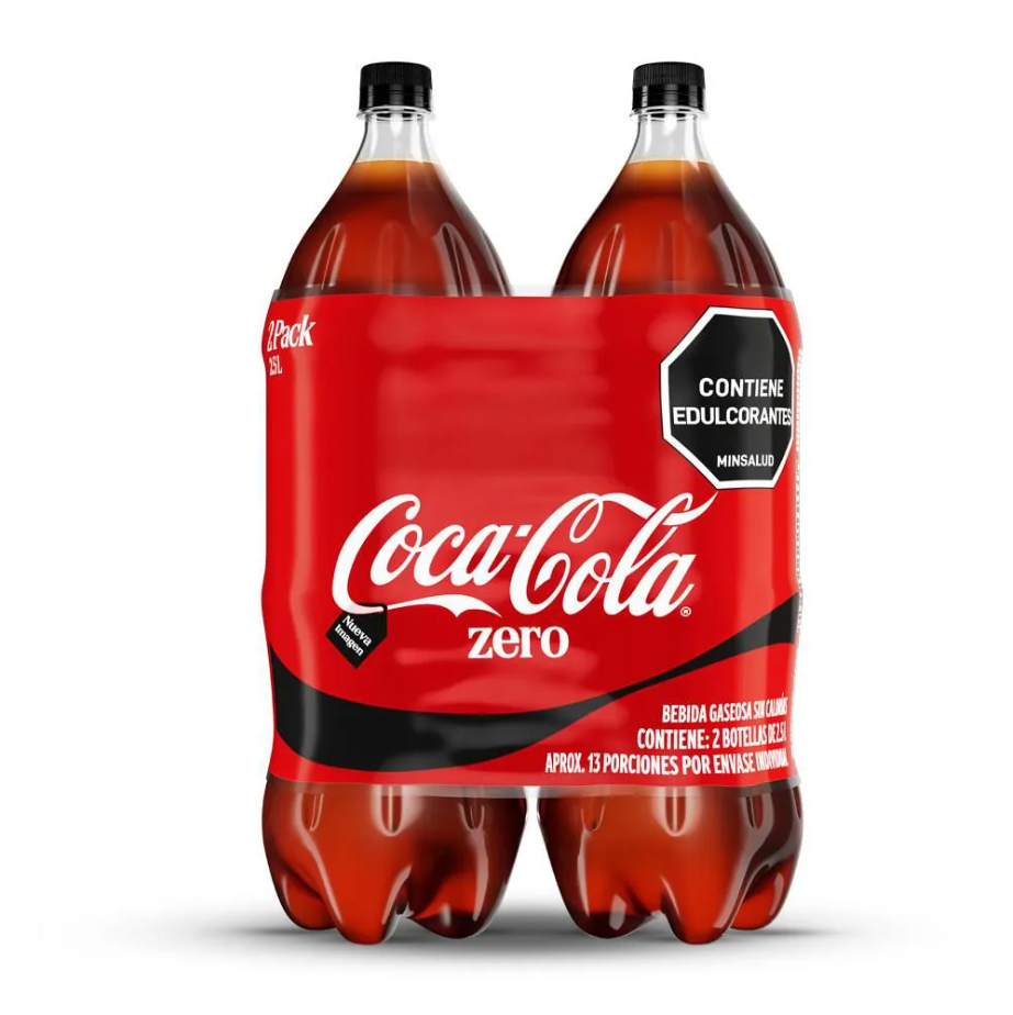 Coca Cola Zero 2.5L 2 Unidades